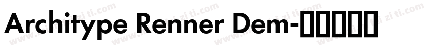 Architype Renner Dem字体转换
